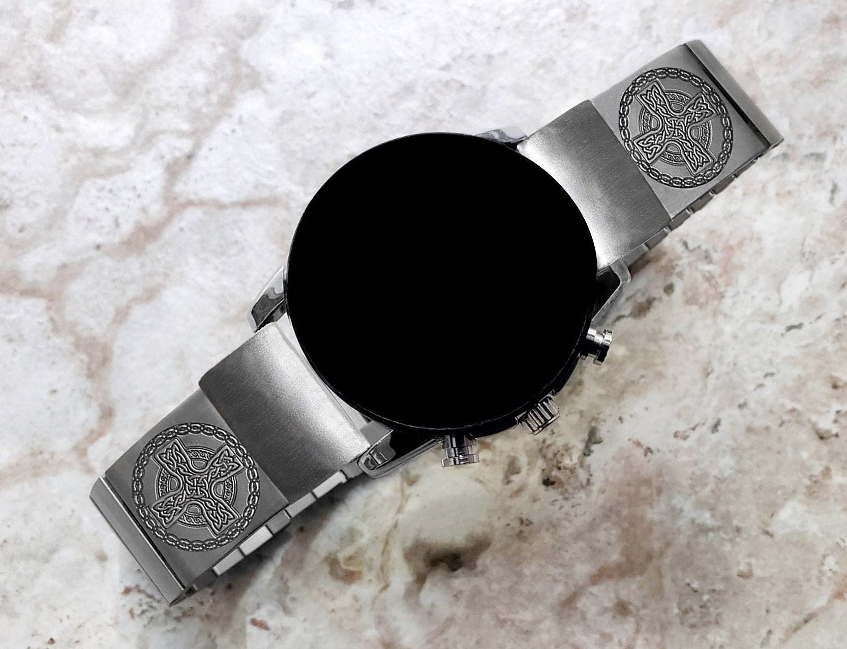 Engraved Watch Band for Garmin epix Pro 51mm Foretrex 601 701 Quatix 3 6X 7X D2 Tactix 7 Instinct 2X Solar Stainless Steel Strap CC2 A26